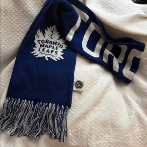 Official NHL Toronto Maple Leafs Knit Scarf Blue & White Like New